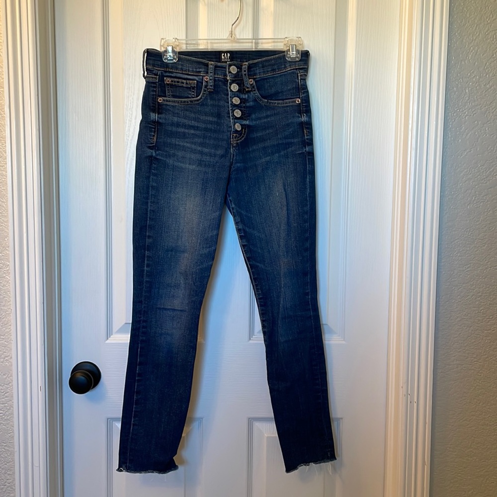 GAP denim skinny button fly jeans